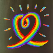 Srdce pride dúha kreslená Srdce pride dúha kreslená