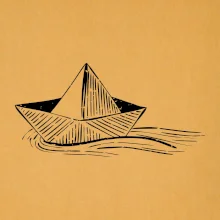 Letná romantika - papierová loďka