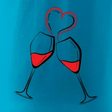 Víno je láska jednoduchý nákres