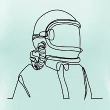 Astronaut jedným ťahom