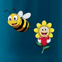Parové tričko - Včela a kvetina