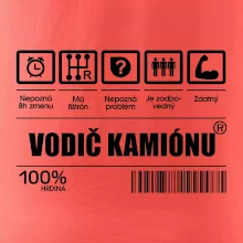 Čiarový kód - Vodič kamiónu Čiarový kód - Vodič kamiónu