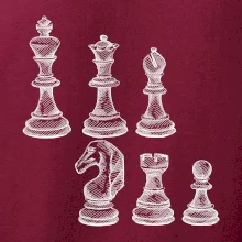 Šachové figúrky kreslené