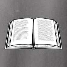 Kniha čiernobiela otvorená s textom