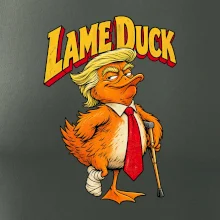 Trump jako kulhající kachna retro komiks