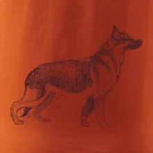 Nemecký ovčiak - kreslený skica  