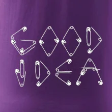 Good Idea nápis zatvárací špendlík