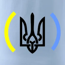 Ukrajina trojzubec s farbami