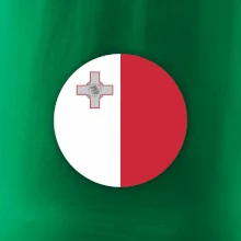 Vlajka Malta okrúhla veľká