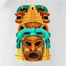 Mayová maska s pyramídou Mayová maska s pyramídou