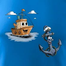 Parové tričko - Loď a kotva