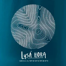 Lysá hora - vrstevnice v kruhu