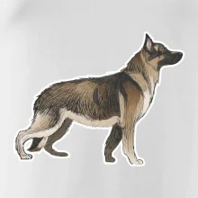 Nemecký ovčiak - hnedý kreslený Nemecký ovčiak - hnedý kreslený