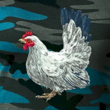 Sliepka kreslená biela