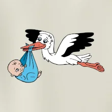 Bocian a bábätko - chlapec (Hana-creative)