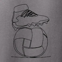 Futbalová lopta kopačka jedným ťahom