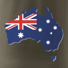 Austrália - vlajka mapa