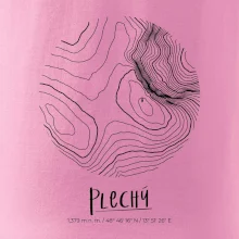 Plechý - vrstevnice v kruhu