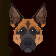 Nemecký ovčiak - Rozpixelovaný Nemecký ovčiak - Rozpixelovaný