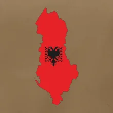 Albánsko mapa a znak