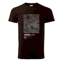 Ještěd - vrstevnice v obdĺžniku