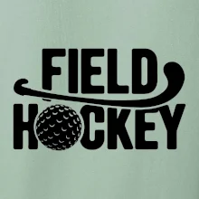 Field hockey loptička a nápis