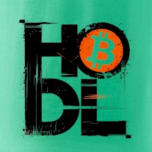 Hodl velký nápis a logo BTC