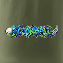 Florbalové graffiti v neonových barvách