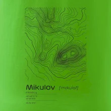 Mikulov - vrstevnice v obdĺžniku