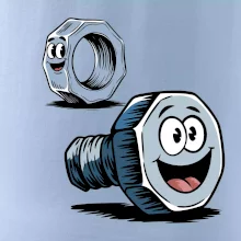 Parové tričko - Skrutka a matka Parové tričko - Skrutka a matka