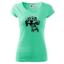 Čiernobiela karikatúra bígl