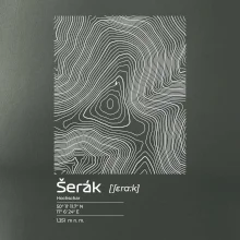 Šerák - vrstevnice v obdĺžniku