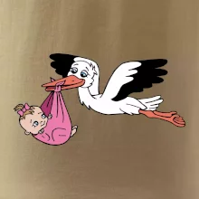 Bocian a bábätko - dievča (Hana-creative)