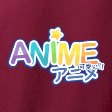 Anime nápis dúhový