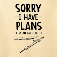 Sorry I have plans - architect