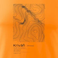 Kriváň - vrstevnice v obdĺžniku