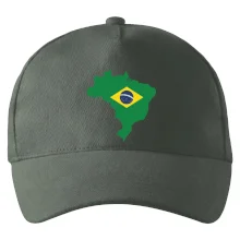 Brazília vlajka v mape