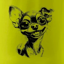 Čiernobiela karikatúra čivava