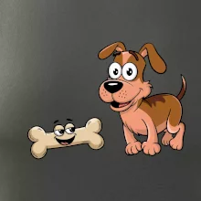 Parové tričko - Pes a kosť