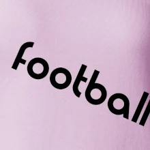 FOOTBALL nápis šikmo FOOTBALL nápis šikmo