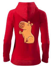 Kapybara s palcom hore