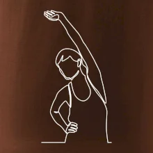 Preťahujúca sa žena jedným ťahom