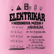 Hodinová mzda elektrikár