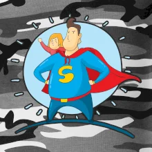 Táta superman - dievča Táta superman - dievča