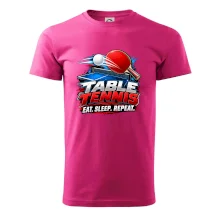 Stolní tenis pálka a míček eat sleep repeat