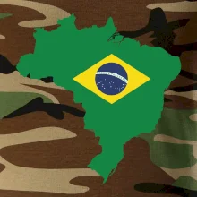 Brazília vlajka v mape