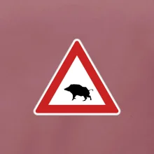 Dopravná značka - Pozor diviak