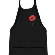 Vlčí mak kreslený na prsníku