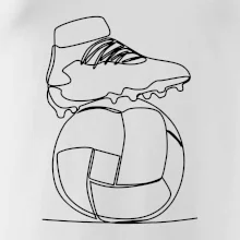 Futbalová lopta kopačka jedným ťahom