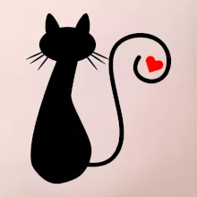 Zamilovaná mačka chvostík